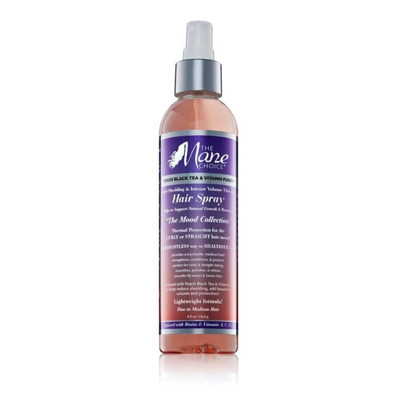 NEW THE MANE CHOICE Peach Black Tea & Vitamin Fusion Hair Spray 8 fl oz - Picture 1 of 2